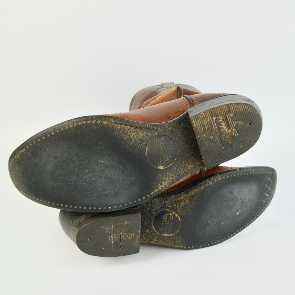 Vintage Vulcan Men's Brown Leather Cowboy Boots - Picture 8 of 8